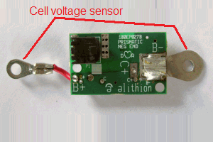 Voltage sensor on cell board