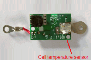 Temperature sensor on cell board